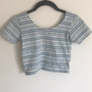 American apparel crop tee